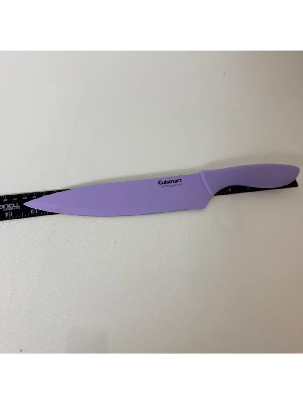 Cuisinart 2 Piece Knife Set Sheaths Purple Orange Stainless Serrated Chefs Knive